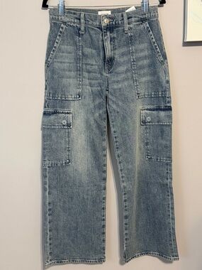 Hudson Jeans NWT High Rise Wide Leg Cargo Utility Denim HIA Wash 27